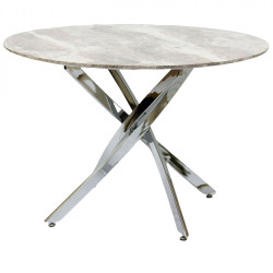 Керамические столы со столешницей круглой формы. ЛЕО F-957-1 керамический обеденный стол