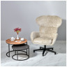 Дизайнерское лаунж-кресло TEDDY латте шенилл