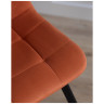 ЧИЛИ стул с обивкой тканью велюр, цвет терракотовый / каркас черный