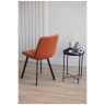 ЧИЛИ стул с обивкой тканью велюр, цвет терракотовый / каркас черный