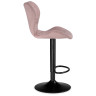 PORCH барный стул с обивкой тканью велюр, цвет pink / black  каркас