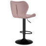 PORCH барный стул с обивкой тканью велюр, цвет pink / black  каркас