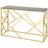 Дизайнерские консоли АРТ ДЕКО 120*40 нержавеющая сталь золото стекло темный хром