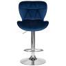 Стул барный DOBRIN BARNY, регулируемый, синий велюр (MJ9-117), хром