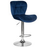 Стул барный DOBRIN BARNY, регулируемый, синий велюр (MJ9-117), хром