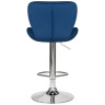 Стул барный DOBRIN BARNY, регулируемый, синий велюр (MJ9-117), хром
