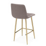 ЧИЛЛИ МИНИ полубарный стул с обивкой тканью велюр, цвет латте / каркас золото