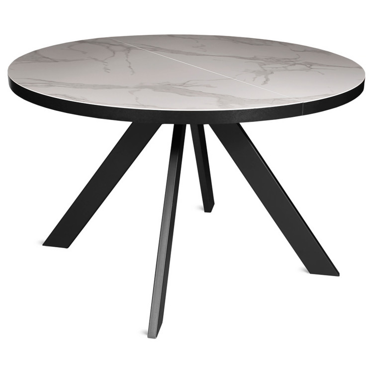 DANTON.CR 120D раздвижной обеденный стол на металлических ножках, столешница с керамическим покрытием