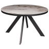 DANTON.CR 120D раздвижной обеденный стол на металлических ножках, столешница с керамическим покрытием