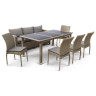 Комплекты мебели с диванами Комплект плетеной мебели T365/S65/Y380B-W65 Light Brown (8+1)