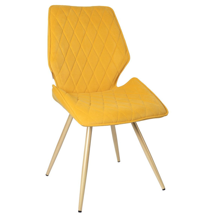 Стулья DC233 Стул мягкий поворотный 360, ЯНТАРНЫЙ#M420-32 велюр, каркас металл, шампань КРУГЛЫЙ