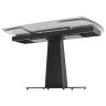 Керамические столы Стол BALDE 140 MATT WHITE MARBLE SOLID CERAMIC / BLACK, ®DISAUR