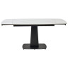 Керамические столы Стол BALDE 140 MATT WHITE MARBLE SOLID CERAMIC / BLACK, ®DISAUR