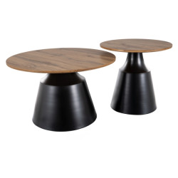 Комплект Signal ITAKA (2 стола журнальных) (дуб артизан/черный) 70/40, 50/50 tip_tovara
