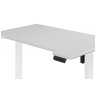 МАРКОС 140 компьютерный стол с регулировкой по высоте, цвет тауп / белый