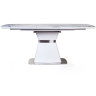 MADISON 160 раздвижной обеденный стол со стеклянной столешницей с рисунком белый мрамор, max длина 200 см