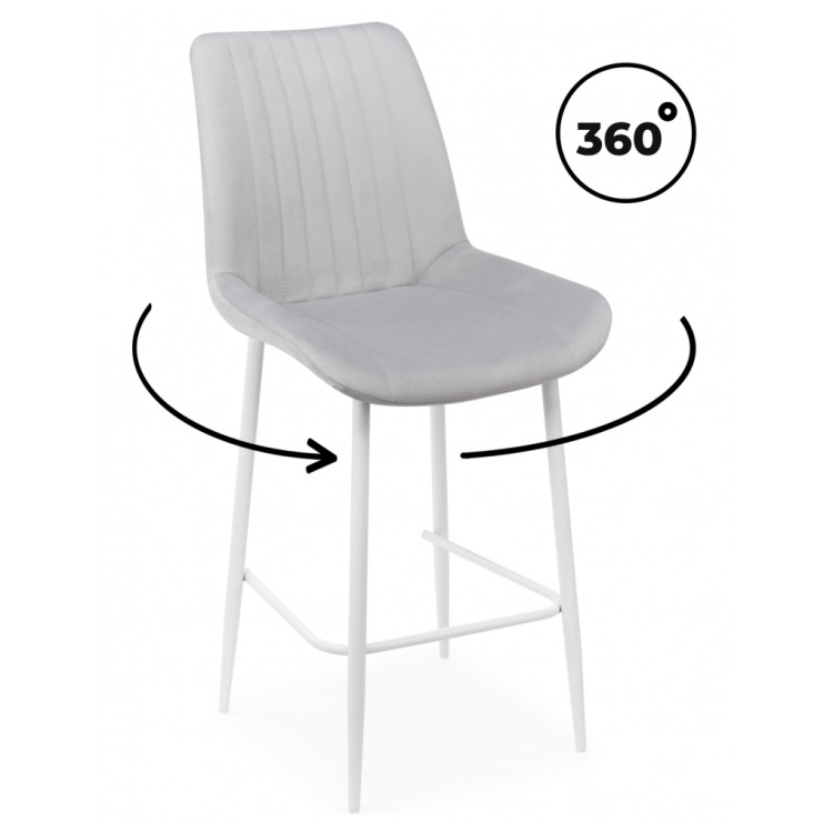 Барные стулья Седа 360 светло-серый (zd 960) / белый np
