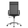 Офисное кресло REUS, обивка сетка нейлон черный, каркас хромированный металл