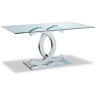 FT-151 CHANEL обеденный стол со стеклянной столешницей, длина 180 см