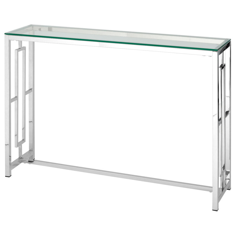 Дизайнерские консоли БРУКЛИН 115*30 серебро, каркас нержавеющая сталь