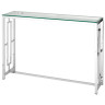 Дизайнерские консоли БРУКЛИН 115*30 серебро, каркас нержавеющая сталь