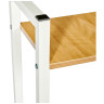 Компьютерные столы Стол письменный с полками Frame 100x45x110 см, светлое дерево, белый