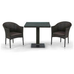 Комплект плетеной мебели T605SWT/Y350B-W53 Brown