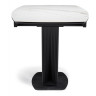 Керамические столы Вейл 140(180)х80 белый мрамор snow white / черный