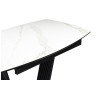 Керамические столы Вейл 140(180)х80 белый мрамор snow white / черный
