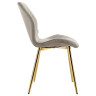 Стулья DC828 Стул мягкий, СЕРЫЙ#G62-38 велюр, каркас металл золото КРУГЛЫЙ