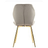 Стулья DC828 Стул мягкий, СЕРЫЙ#G62-38 велюр, каркас металл золото КРУГЛЫЙ