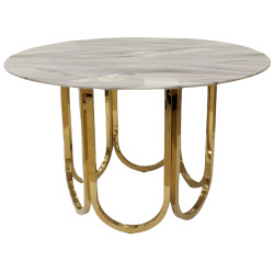 Керамические столы со столешницей круглой формы. ЛОРИ F-1386-1 керамический обеденный стол