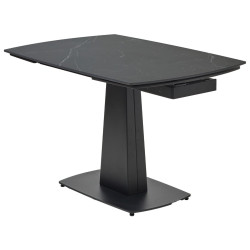 Стол BALDE 140 MATT BLACK MARBLE SOLID CERAMIC / BLACK, ®DISAUR