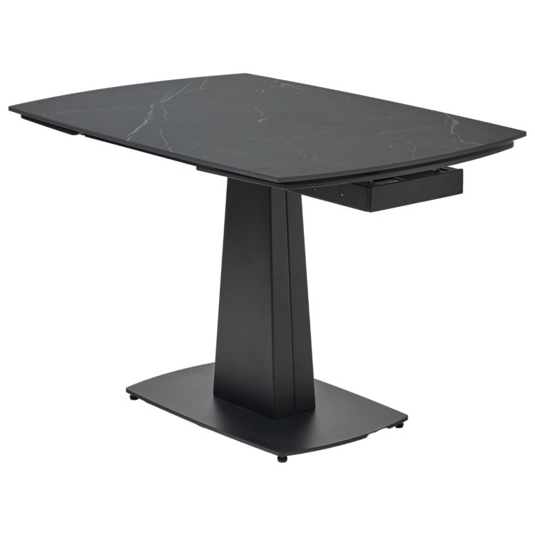 Керамические столы Стол BALDE 140 MATT BLACK MARBLE SOLID CERAMIC / BLACK, ®DISAUR
