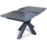 LINCOLN 140 раздвижной обеденный стол со столешницей из глазурованного стекла, max длина 180 см 