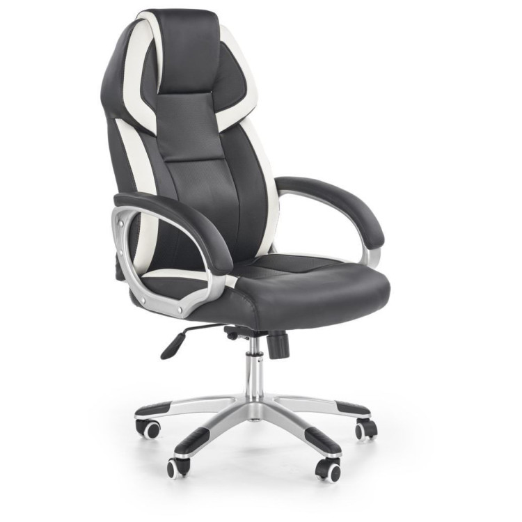 Компьютерные кресла Кресло компьютерное Halmar BARTON (черный/белый)