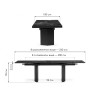 Керамический стол Монерон 200(260)х100х77 black paradise / черный