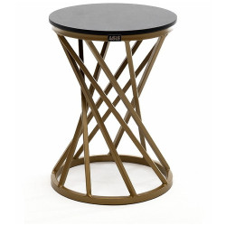 "Диего" журнальный стол из HPL 120х60 H40, каркас белый муар, цвет "молочный" Садовый кофейный столик