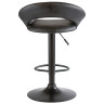 Стул барный DOBRIN MIRA BLACK, регулируемый, экокожа, черный