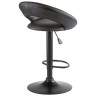 Стул барный DOBRIN MIRA BLACK, регулируемый, экокожа, черный