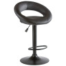 Стул барный DOBRIN MIRA BLACK, регулируемый, экокожа, черный