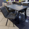 HAGEN 140 & FELIX ECO обеденная группа со столом с ламинированной столешницей и стульями на металлическом каркасе с обивкой экокожей