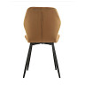 Стулья DC827 Стул мягкий, КОРИЧНЕВЫЙ#G62-61 велюр, каркас металл черный КРУГЛЫЙ