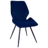 Стулья DC231 Стул мягкий поворотный 180, СИНИЙ#M420-46 велюр, каркас металл, черный КРУГЛЫЙ