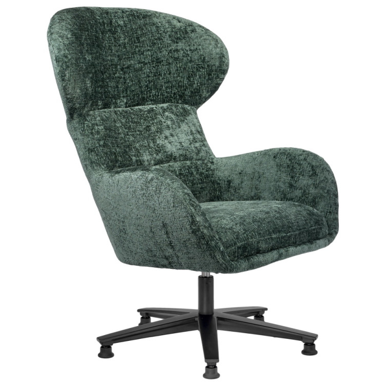 Дизайнерское лаунж-кресло TEDDY зелёный шенилл