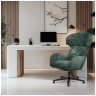Дизайнерское лаунж-кресло TEDDY зелёный шенилл