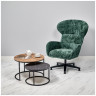 Дизайнерское лаунж-кресло TEDDY зелёный шенилл
