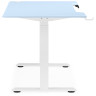 МАРКОС 140 компьютерный стол с регулировкой по высоте, цвет голубой / белый