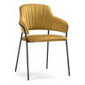 Стул-кресло Инклес желтый / черный глянец