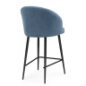 БЭНБУ полубарный стул с обивкой тканью велюр, цвет marseille 30 / черный